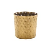 Gold Vintage Steel Hammered Serving Cup 